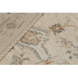 Oushak Handmade Oushak Silk and Wool Floral Area Rug