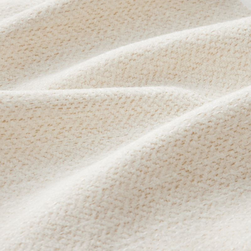 Canapé modulaire Elmsforde avec tissu chenille et dossier capitonné, Chenille beige, H 36,6 po x l 74 po x P 59,4 po