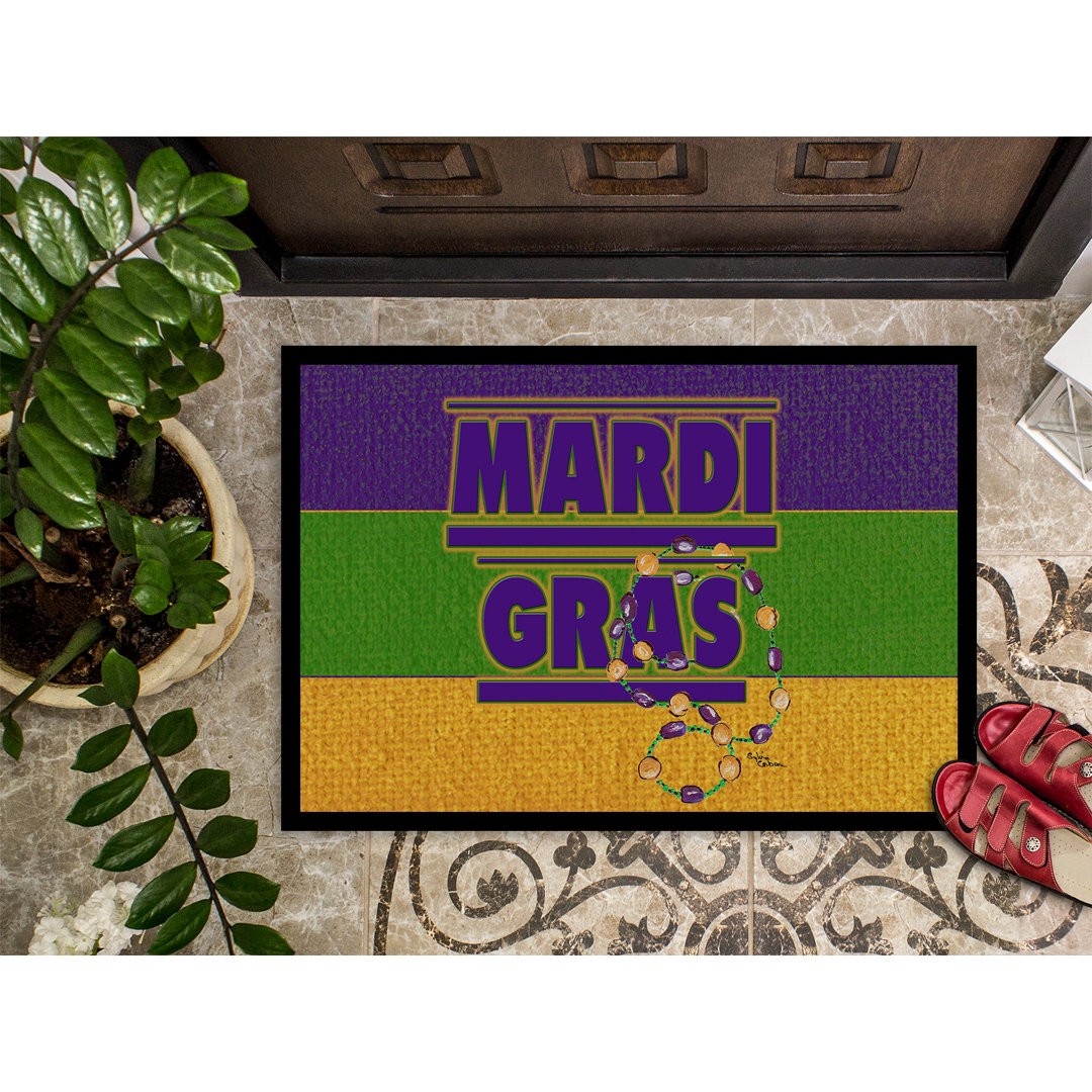Mardi Gras Non-Slip Indoor Door Mat Caroline's Treasures Mat 