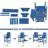 Tall Adirondack Chair Set Of 2, Hdpe Balcony Chairs With Connecting Tray, Two Cup Holders-899111311