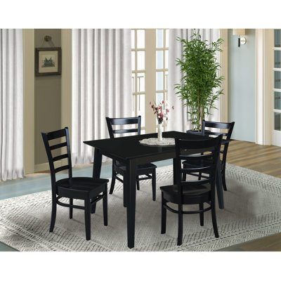 Selena Solid Wood Butterfly Extension Dining Set