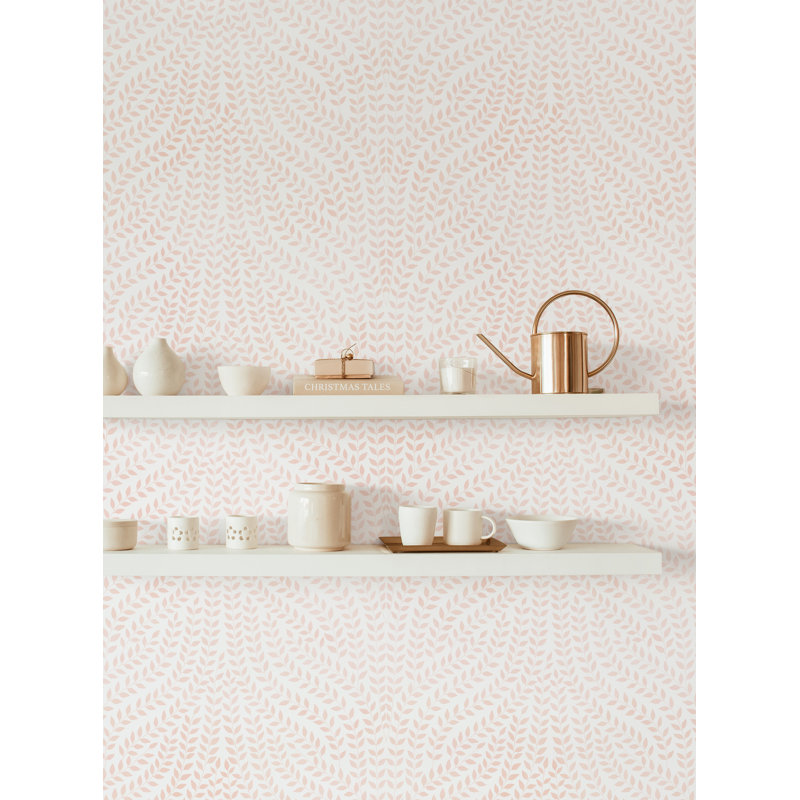Panneau de papier peint adhésif Kaye, Rose, L 2 pi x L 18 pi