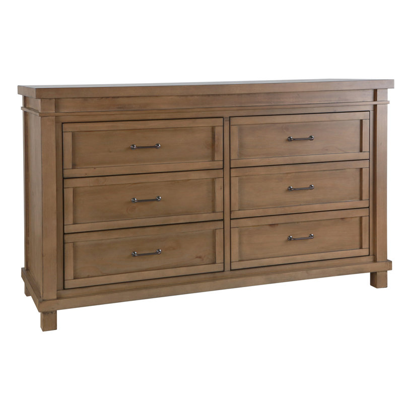 Commode double 6 tiroirs Rowan, Sable lavé