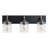 3-lamp matte black adjustable glass mirror front light
