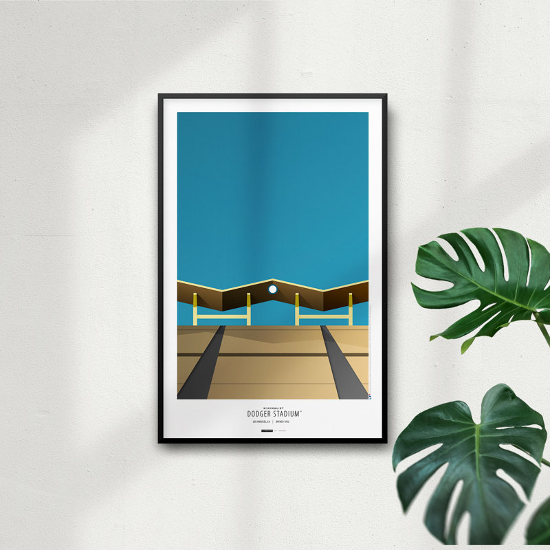 «Minimalist Dodger Stadium» par S. Preston, impression sur toile non encadrée