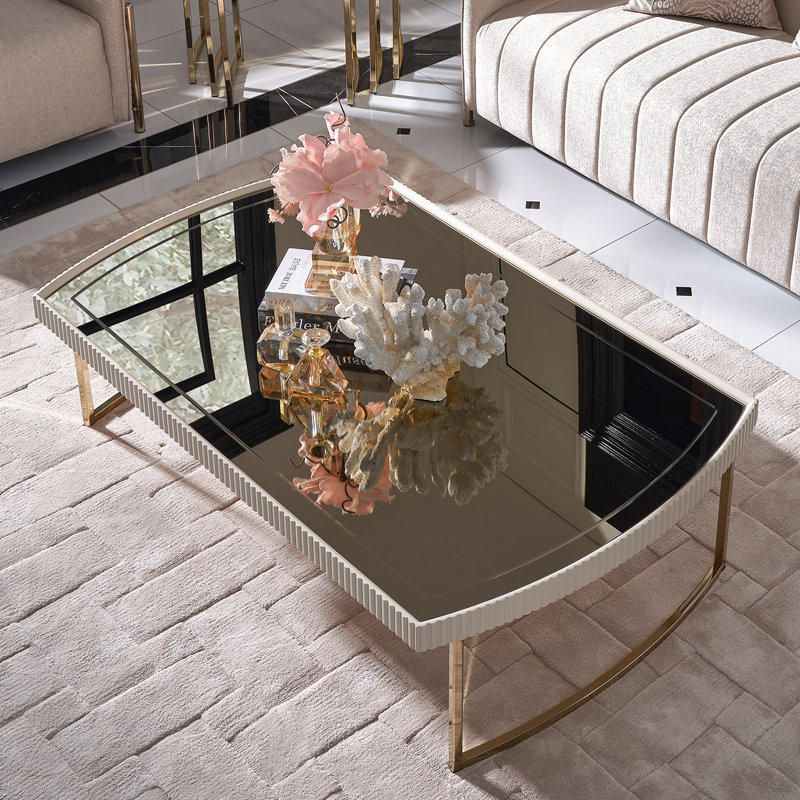 Lisbon Coffee Table, Matte Cream