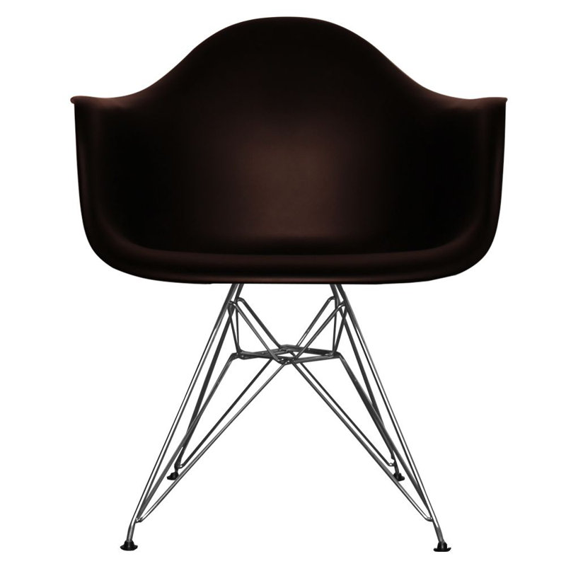 Chaise avec accoudoirs Drelyn, Noir