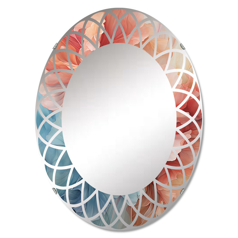 Petterale - Miroir mural moderne ovale, 30 po x 20 po