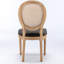 Paire de chaises de salle à manger de style français, ensemble en lin et combinaison gris, structure en bois massif, siège rembourré en mousse, capacité de charge jusqu'à 300 lb de 2 chaises, tissu et dossier, coussin de siège robuste, limite de poids-1958825367