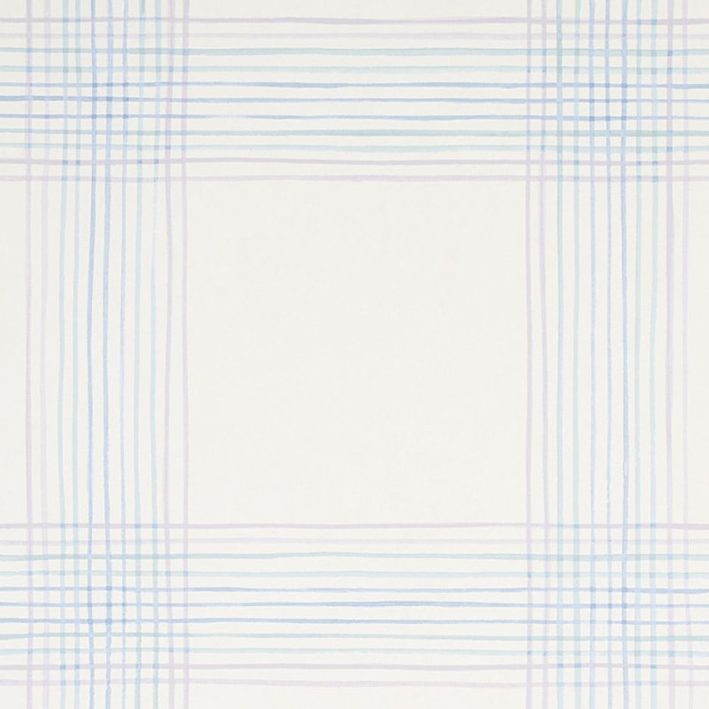 Minerva Plaid Wallpaper, Hyacinth