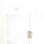 Armoire à papier de toilette - Étagère de coin blanche pour petite salle de bain avec portes et étagères, meuble de rangement moderne, style sur pied