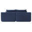 Canapé modulaire à compression en velours côtelé bleu 69 po