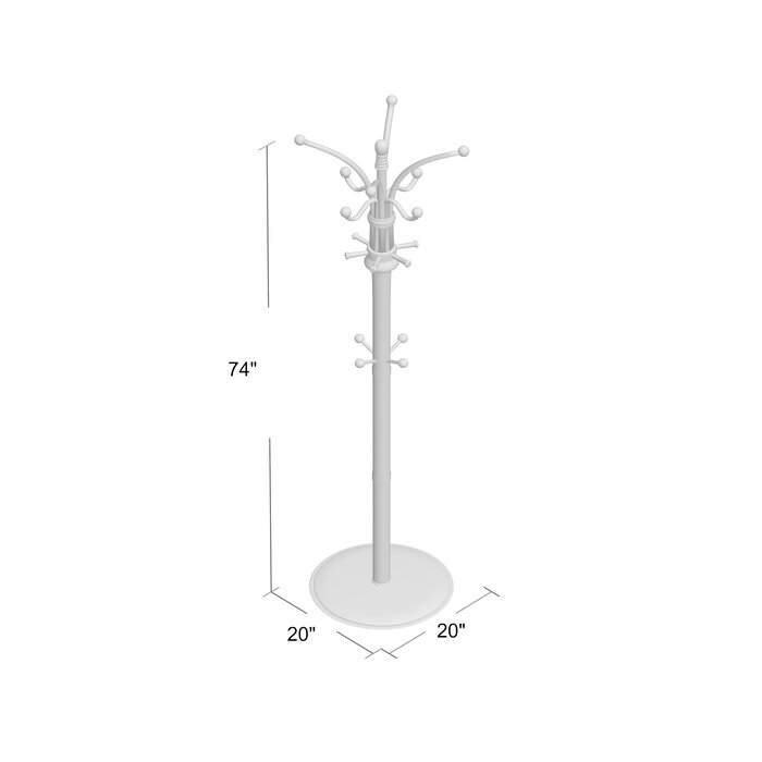 Winston Porter Sanches Freestanding 18 - Hook Coat Rack & Reviews | Wayfair