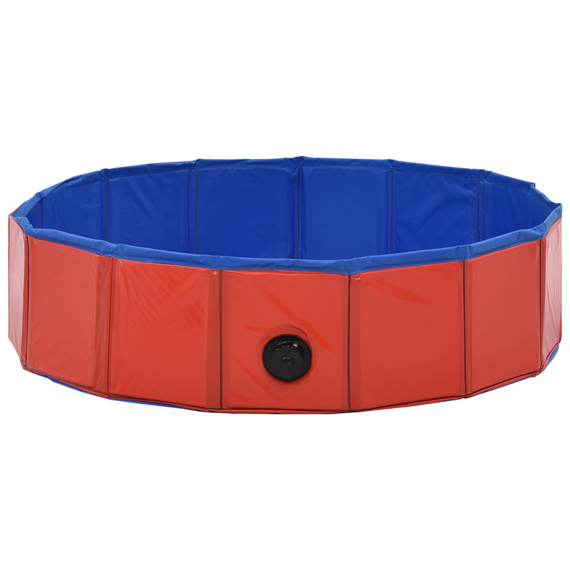 Piscine pour animaux Gunnulf PVC, Rouge, L 31,5 po x H 7,9 po