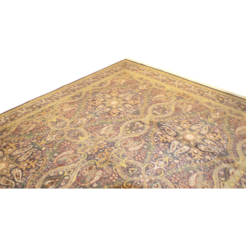 Hand Knotted Wool Area Rug in Aubergine