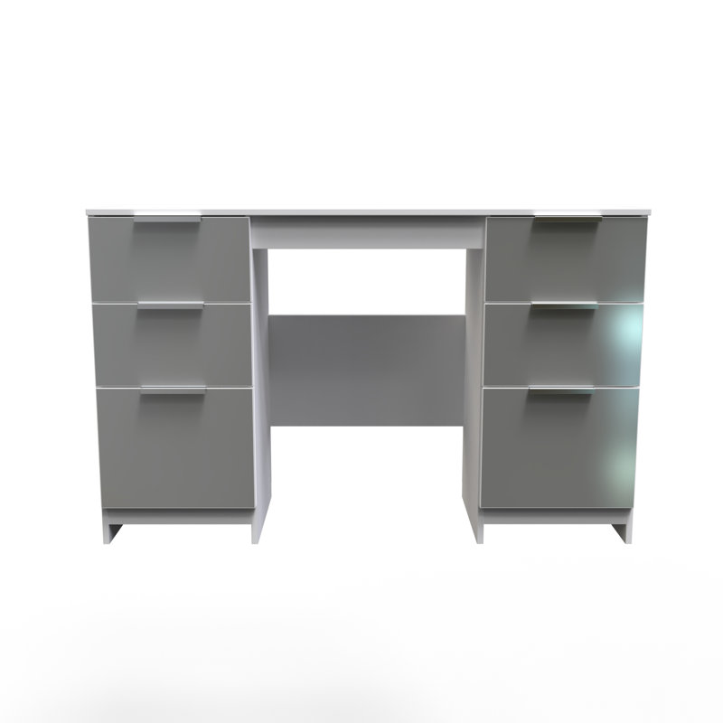 Biernat Dressing Table, Uniform Grey/White
