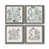 Toile avec cadre gris