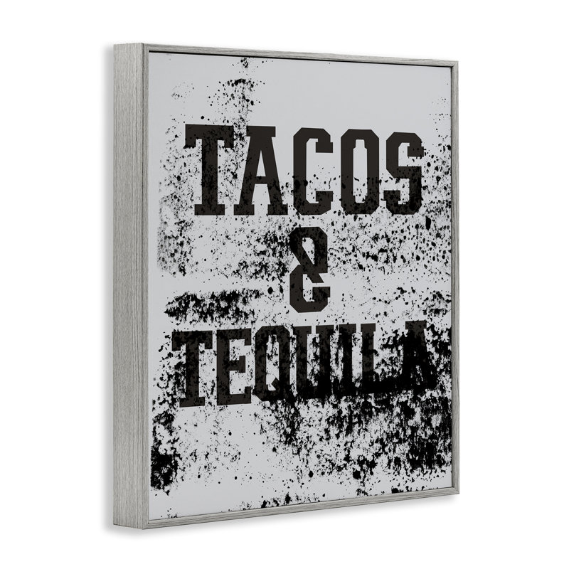  Tacos et téquila avec éclaboussures, art de la giclée encadrée par Jessica Weifle, H 30 po x l 24 po