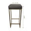 Tabouret de bar en cuir gris