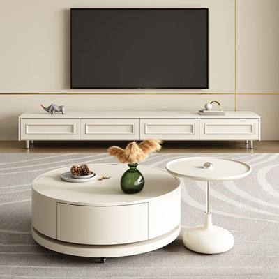 TV Stand & 360° Rotating Coffee Table Set