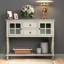 Buffet Barkell, table de buffet, armoire de salle à manger, crédence de bureau avec tablette inférieure et 2 tiroirs-2019460392
