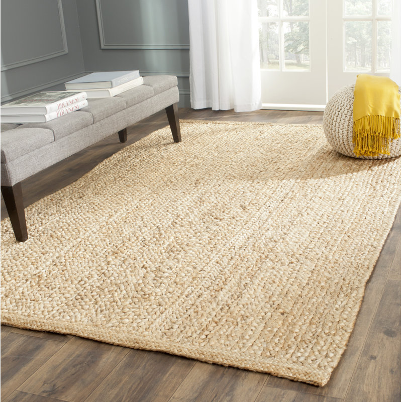 Auckland Handmade Flatweave Jute/Sisal Natural Area Rug, Rectangle 10' x 14'