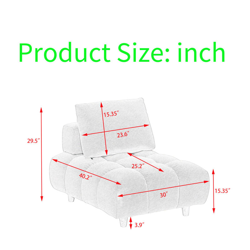 Siège moderne rembourré avec coussin à ressorts, parfait pour le salon, un appartement, un bureau, facile à assembler et confortable pour s'asseoir