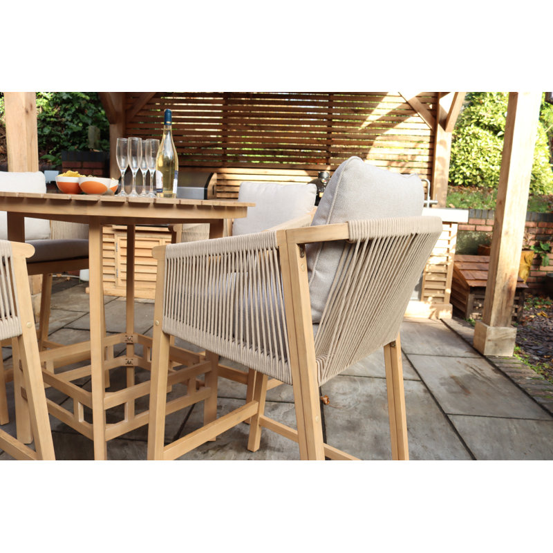 FSC 1 Roma Bar set 100cm High Table with 4x Deluxe Roma Bar Stools