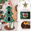 Arbre à chat 53 po, tour à griffer en sisal avec jouets interactifs et meubles pour les Fêtes
