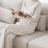 100.2" L-shaped linen sofa with ottoman-223523161