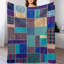 Courtepointe en patchwork avec (1) jeté en flanelle de luxe, couverture douce et chaude pour le canapé du salon-133686500