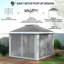 Pavillon de jardin escamotable 11 pi x 11 pi avec double sac de transport, gris foncé-123164944-123164945
