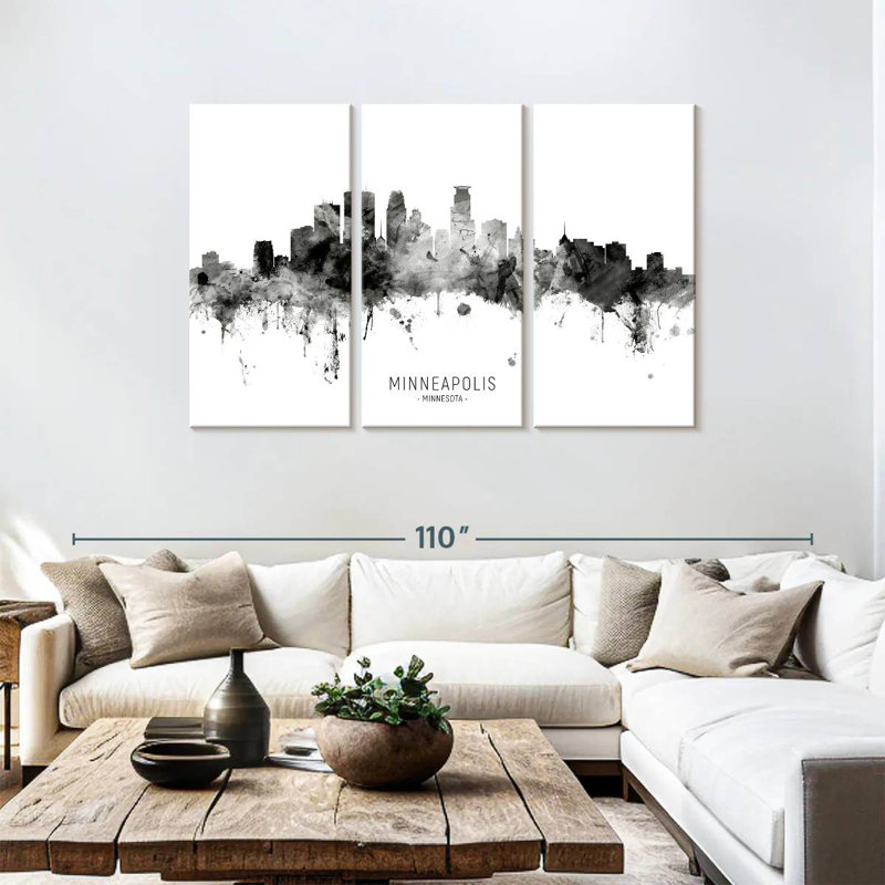 Sireci Minneapolis Minnesota Skyline II, 48" H x 74" W