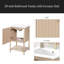 Ensemble de meuble-lavabo sur pied 20 po avec lavabo en céramique, ensemble de meuble-lavabo simple autoportant avec porte à fermeture douce, style français.
