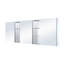 Armoire à pharmacie à miroir pour salle de bain et tablettes ouvertes en aluminium l 96 po x H 30 po -1846592963