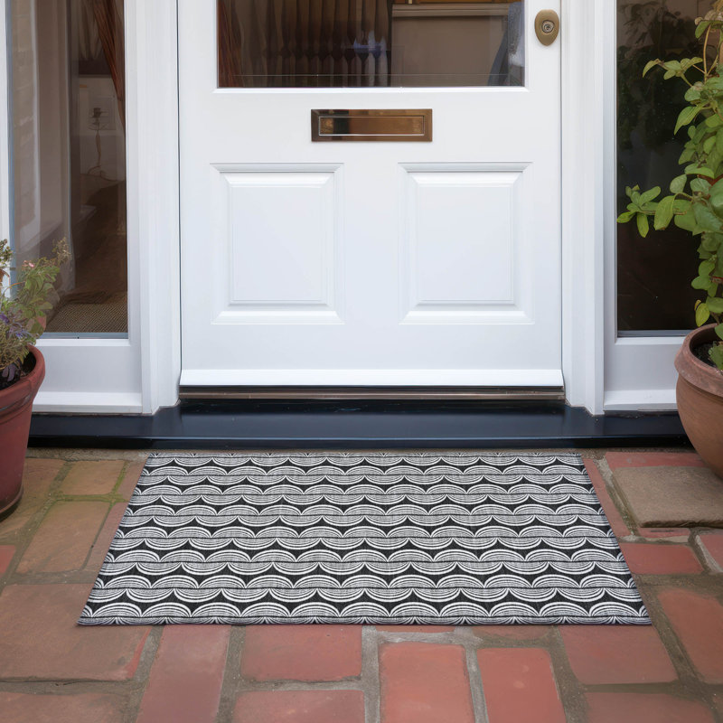 Tapis intérieur / extérieur lavable à la machine Chayden ACN1055, Rectangle 1 pi 8 po x 2 pi 6 po