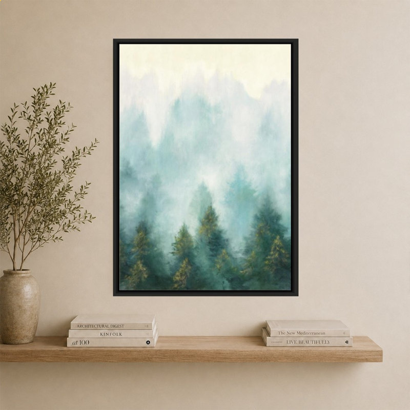 «Misty Forest» par Julia Purinton - Impression sur toile, 44" H x 34" W, Black