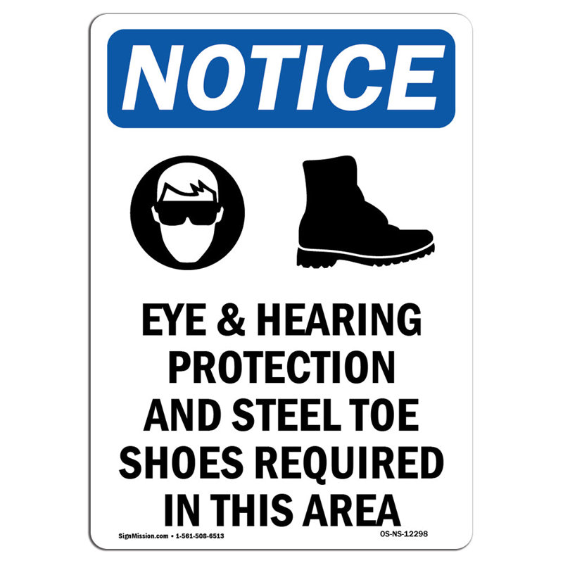 Eye and Hearing Protection Sign