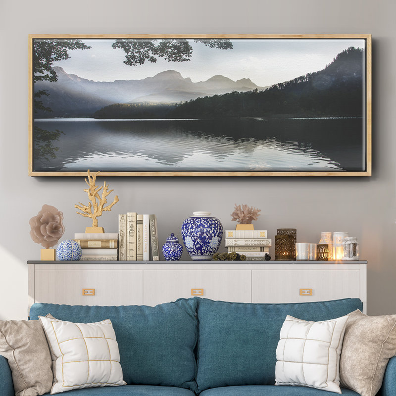 Day's End- Framed Canvas, 24" H x 60" W