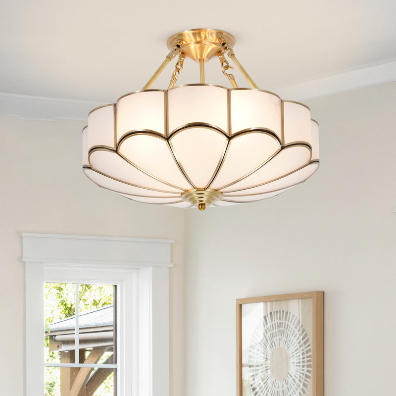 Plafonnier semi-encastré 4 lumières