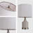 SIMPOL HOME 17.5 in. Ceramic Table Lamp with Natural White Linen Shade