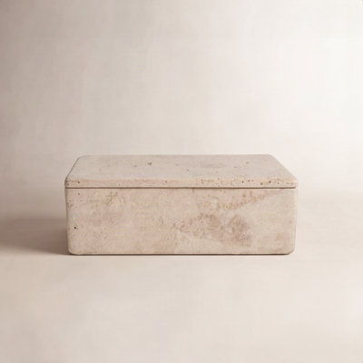Small Travertine Rectangular Box