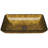 Donatello Golden Greek Glass Rectangular Vessel Bathroom Sink-100503642
