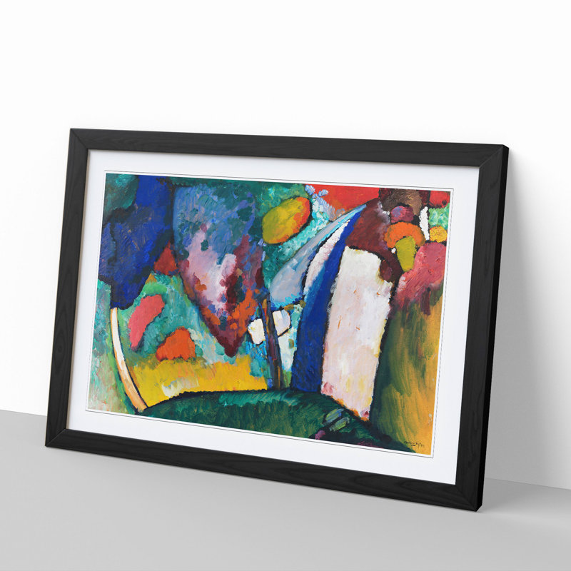 The Waterfall by Wassily Kandinsky - Framed Print, 27cm H x 36cm W x 2cm D, Black