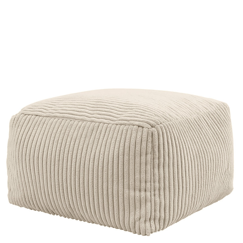 Soul 40Cm Square Pouffe Ottoman, Stone