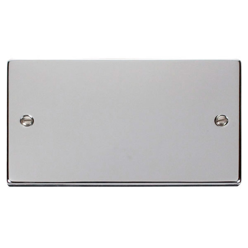 Polished Chrome 2 Gang Blank Plate
