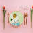 8.2'' Scalloped Ceramic Easter Dinner Plate - Set of 4