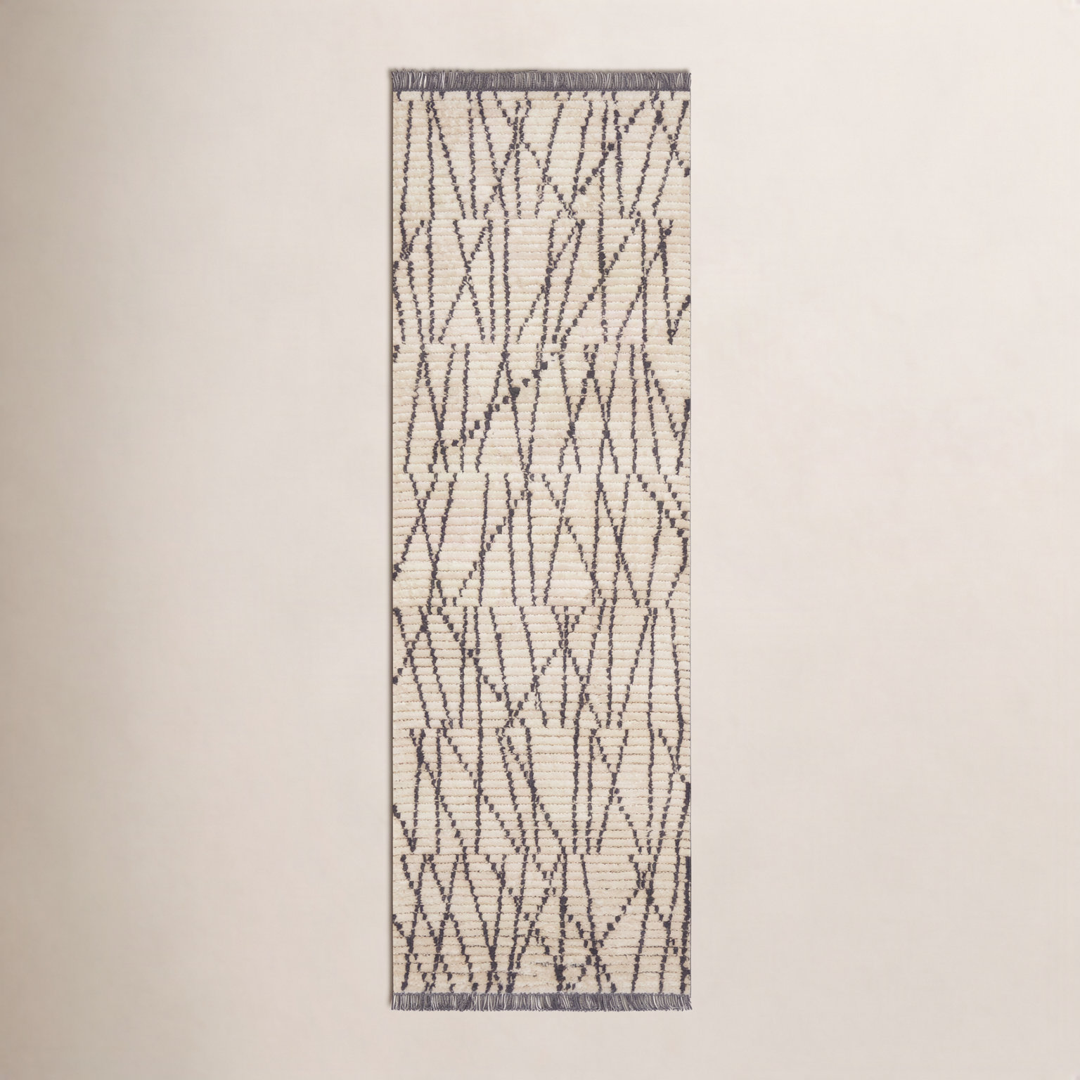 Chris Loves Julia x Loloi Alice Charcoal Cream Rug, Runner 2'7" x 12'