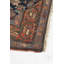 Tapis unique 4 pi 4 po x 6 pi 10 po années 1900 Blues / terre cuite / verts / brun clair / beige / crème
