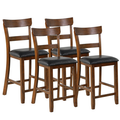 Grondin Upholstered Counter Stool with Solid Wood Frame